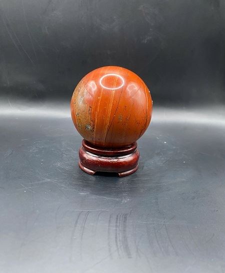 Quả Cầu Đá Ngọc Bích Đỏ (JASPER) Tự Nhiên Cao Cấp - 1805034