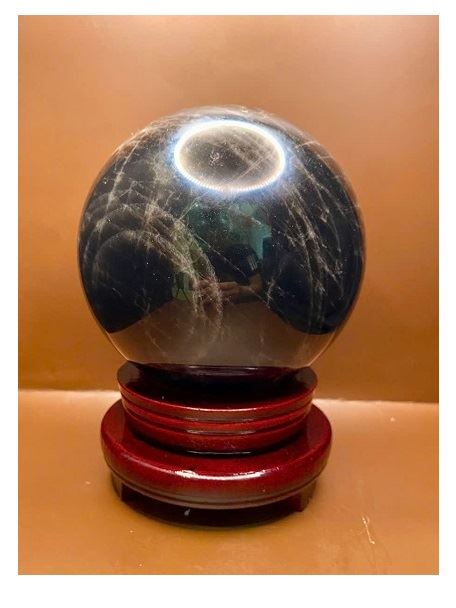 Cầu Đá Thạch Anh Đen Morion Quartz Tự Nhiên Cao Cấp - CĐ9800