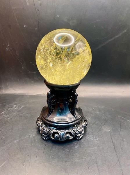 Cầu Đá Thạch Anh Vàng Tinh Thể Tự Nhiên Cao Cấp - 2510005