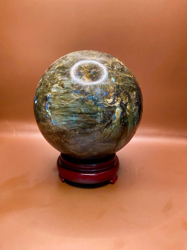 Cầu Đá Xà Cừ Hắc Nguyệt Quang (Labradorite) Tự nhiên - 115114
