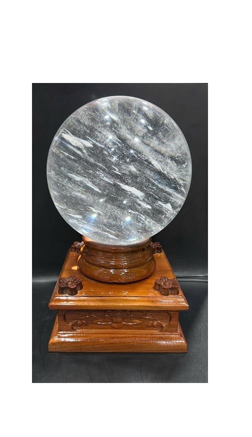 Quả Cầu Đá Obsidian Núi Lửa Trắng - NLT5660