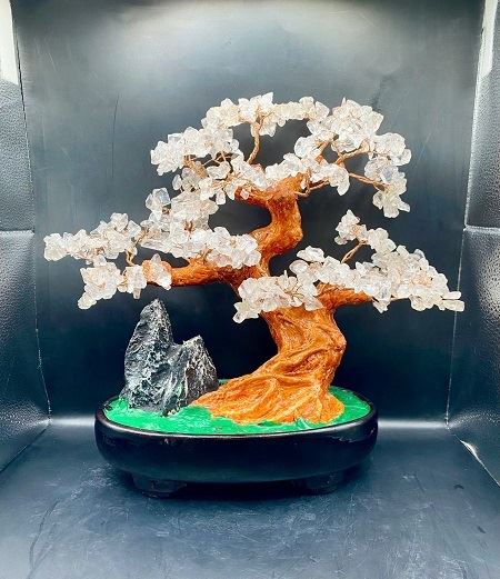 Cây Tài Lộc Đá Thạch Anh Trắng Tự Nhiên - TLT2380