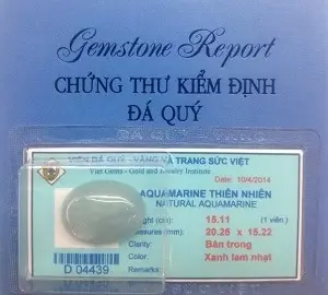 Mặt Đá Aquamarine Tự Nhiên Cao Cấp - D04439