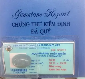 Mặt Đá Aquamarine Tự Nhiên Cao Cấp - D04449