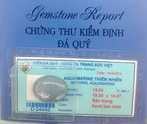 Mặt Đá Aquamarine Tự Nhiên Cao Cấp - D04445