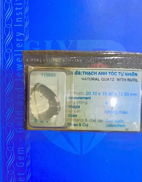 Mặt Trang Sức Thạch Anh Tóc Đen Tự Nhiên - 115880