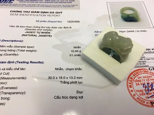 Nhẫn Tỳ Hưu Ngọc Phỉ Thúy Tự Nhiên - 1600488