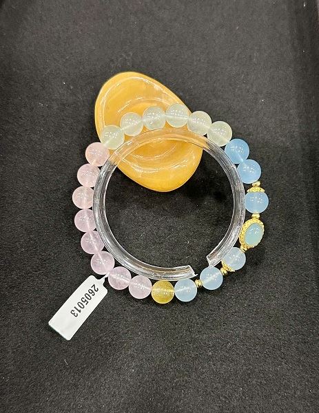 Vòng Tay Đá Beryl Đa Sắc Tự Nhiên Phối Charm - 2605013