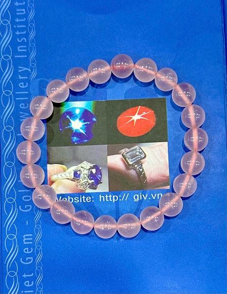 Vòng Đá Thạch Anh Hồng Vip Tự Nhiên Cao Cấp - 264689