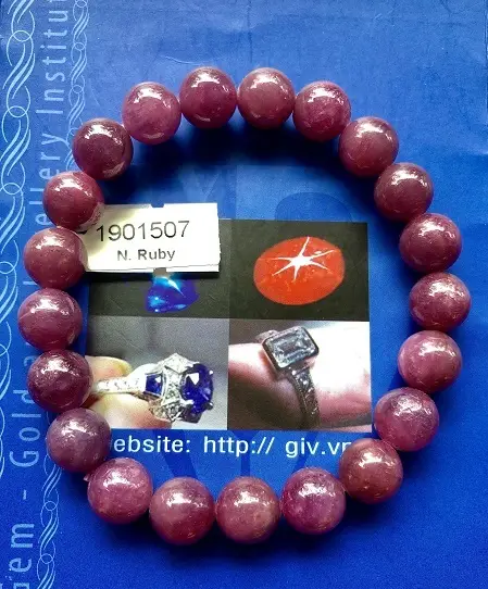 Vòng Đá Ruby Đỏ Tự Nhiên Cao Cấp - 1901507