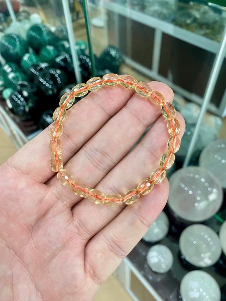 Vòng Đá Thạch Anh Vàng Tự Nhiên Cao Cấp - TAV1480