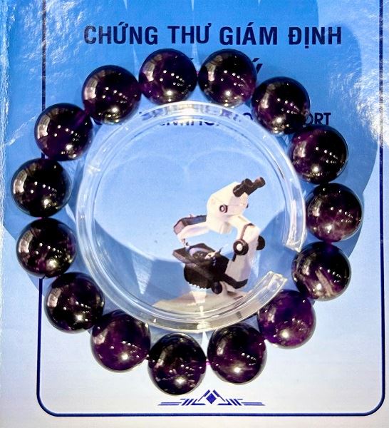 Vòng Tay Đá Thạch Anh Tím Đậm 14 Ly Tự Nhiên - VTĐ14