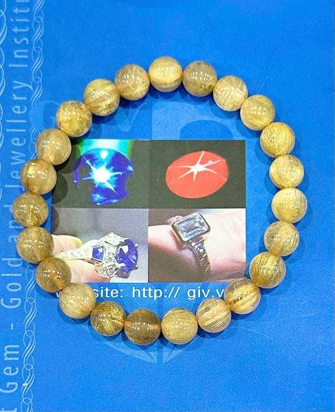Vòng Đá Thạch Anh Tóc Vàng Tự Nhiên Cao Cấp - 264696