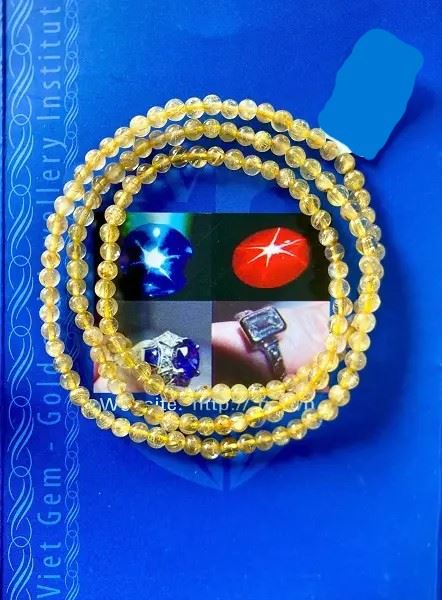 Vòng Đá Thạch Anh Tóc Vàng Tự Nhiên Cao Cấp - VTV1380