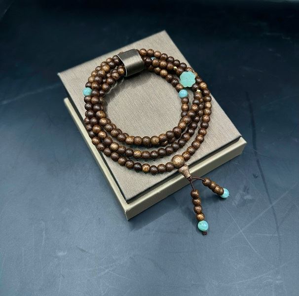 Vòng Trầm Hương 108 Hạt Mix 6ly Tự Nhiên - VT3180