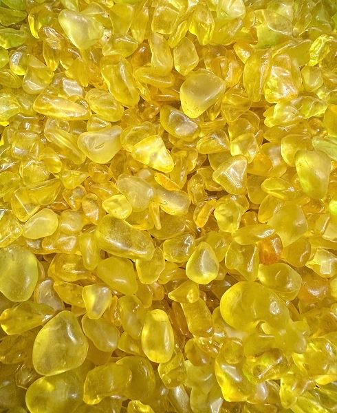 Đá Thạch Anh Vàng Vụn Tự Nhiên Xử Lý Mài Bóng - VV100