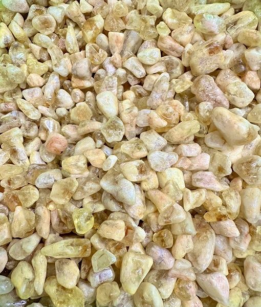 Đá Thạch Anh Vàng Vụn Tinh Thể Tự Nhiên Mài Bóng - VV250